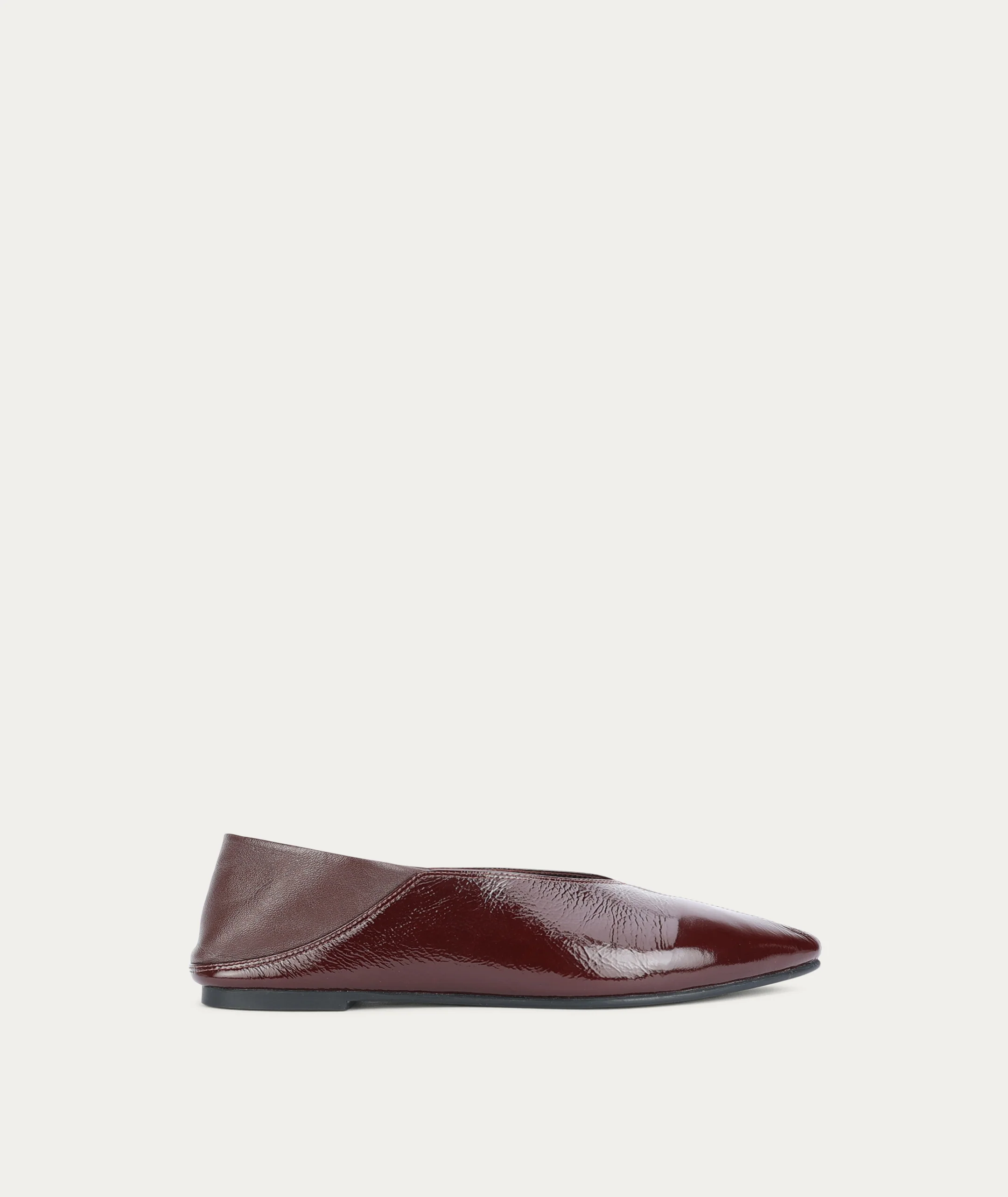 Epona Flat - Burgundy Patent - Image 3