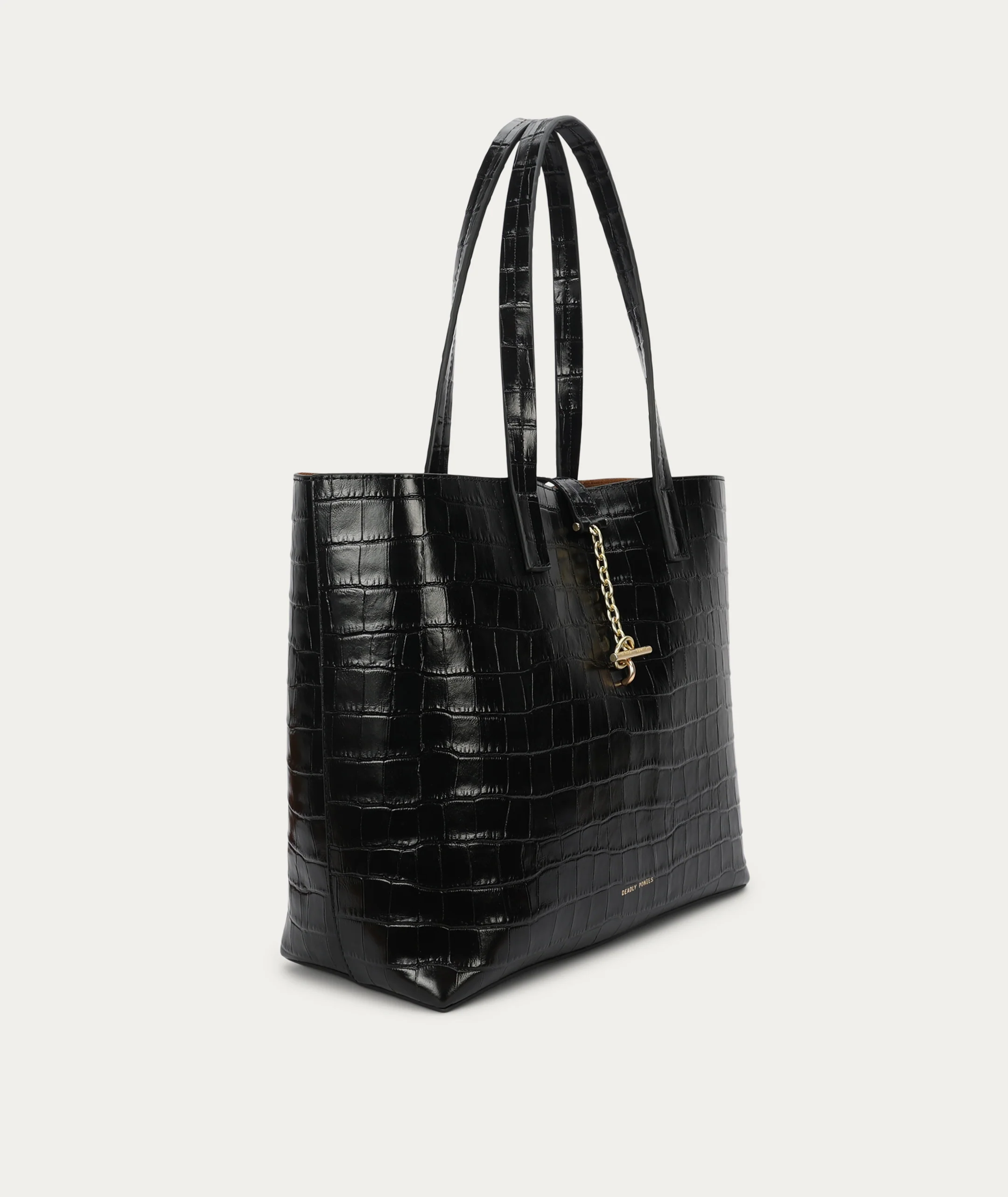Mr Porter Tote - Black Croc - Image 3