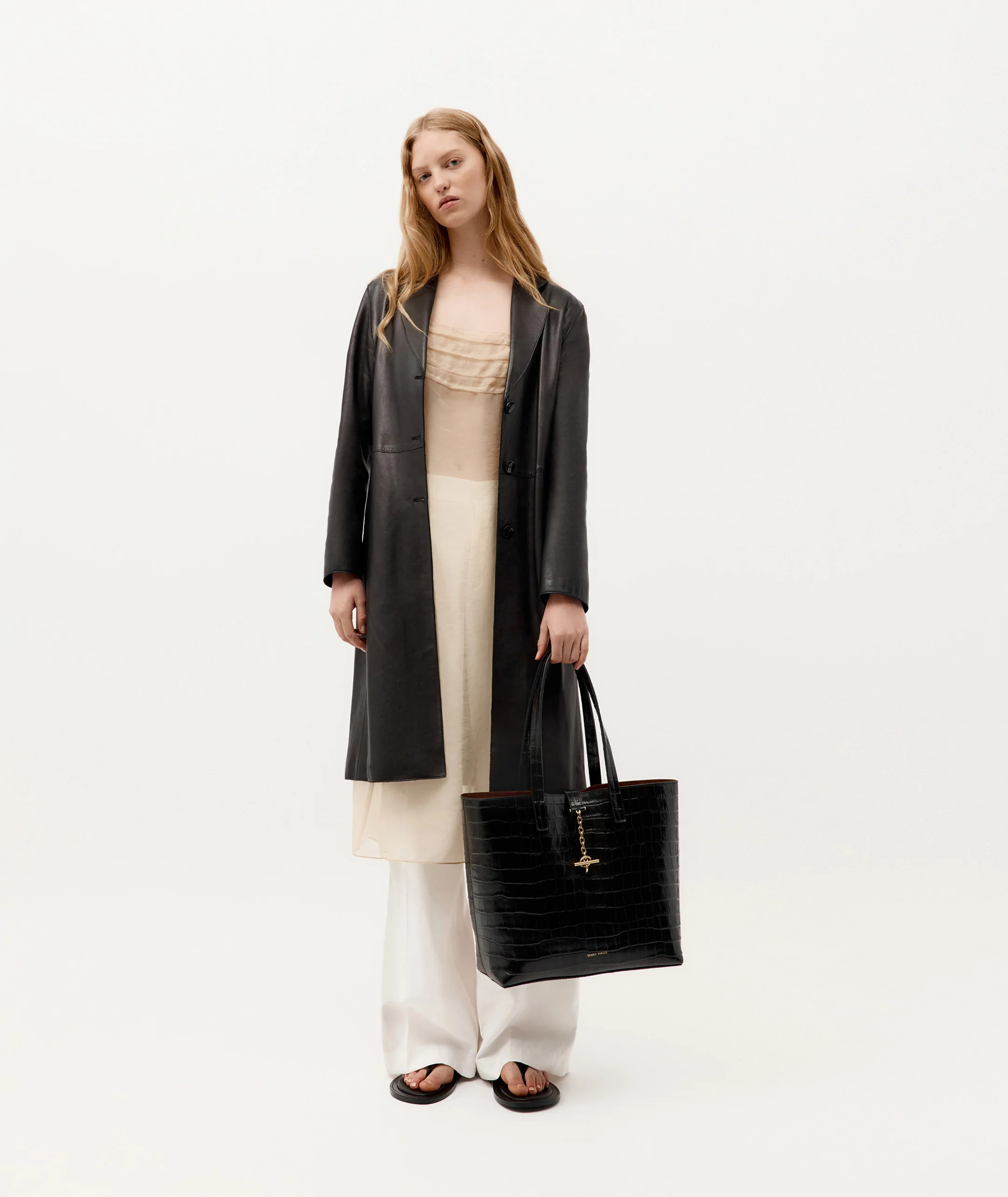Mr Porter Tote - Black Croc - Image 8