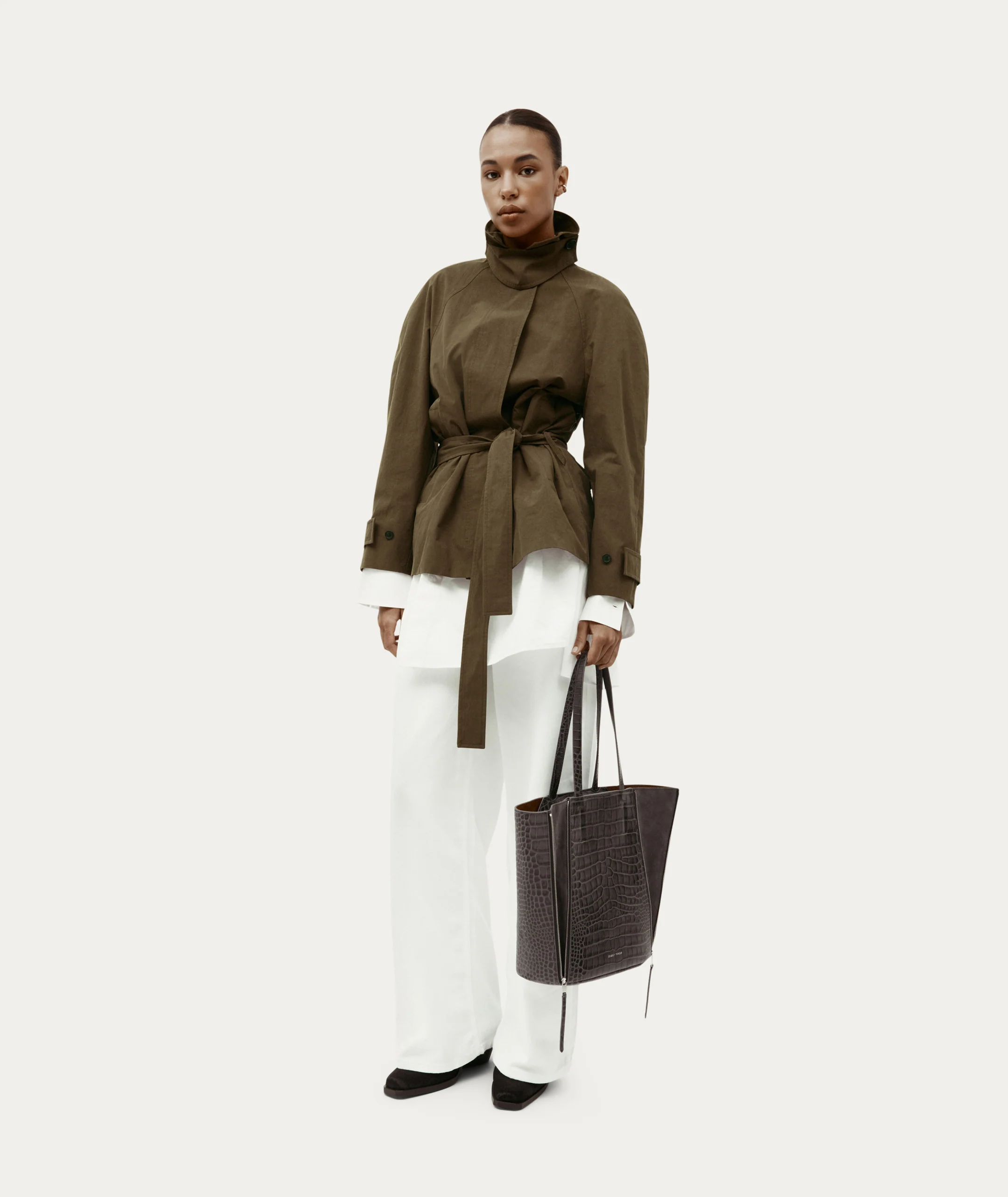 Mr Scurry Tote Midi - Flint Croc - Image 9