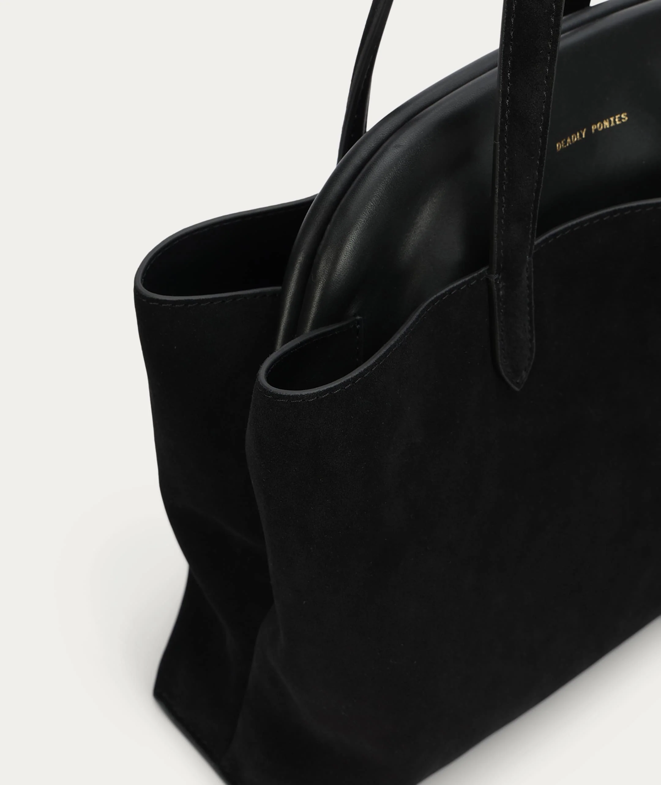 Mr Vault Tote - Black Suede - Image 5