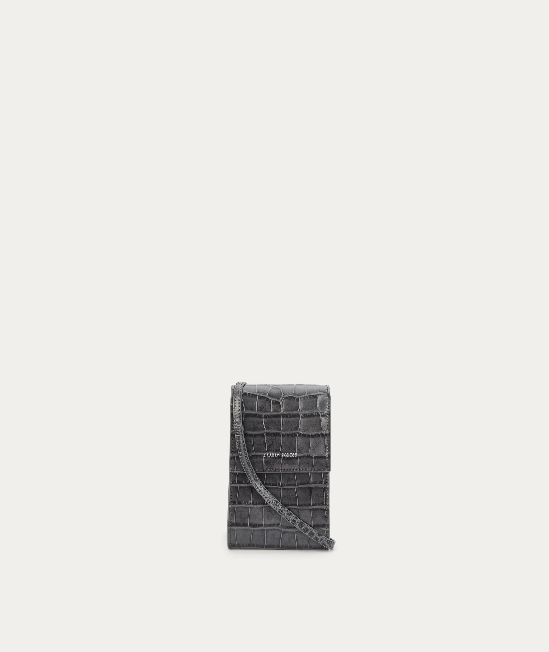 Poucheroo Leather Strap - Flint Croc