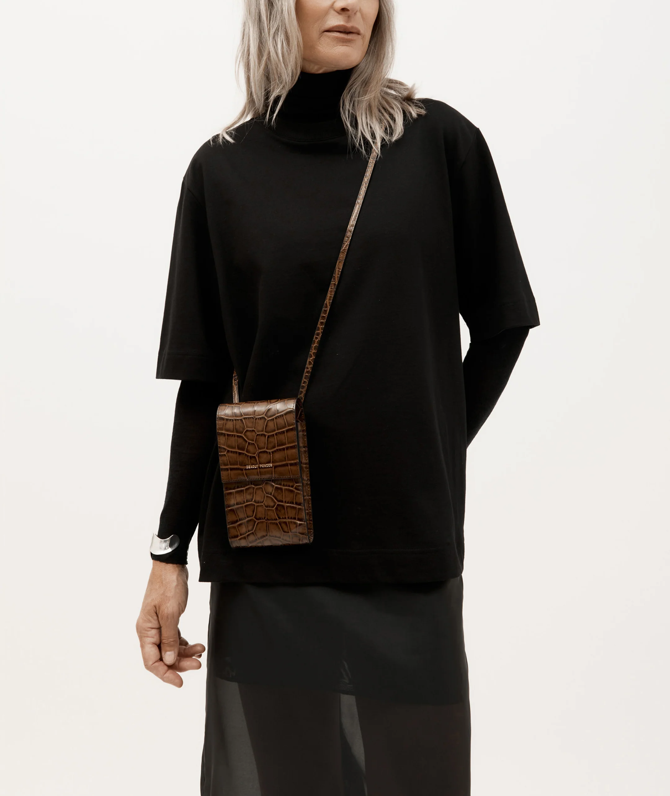 Poucheroo Leather Strap - Toffee Croc - Image 2