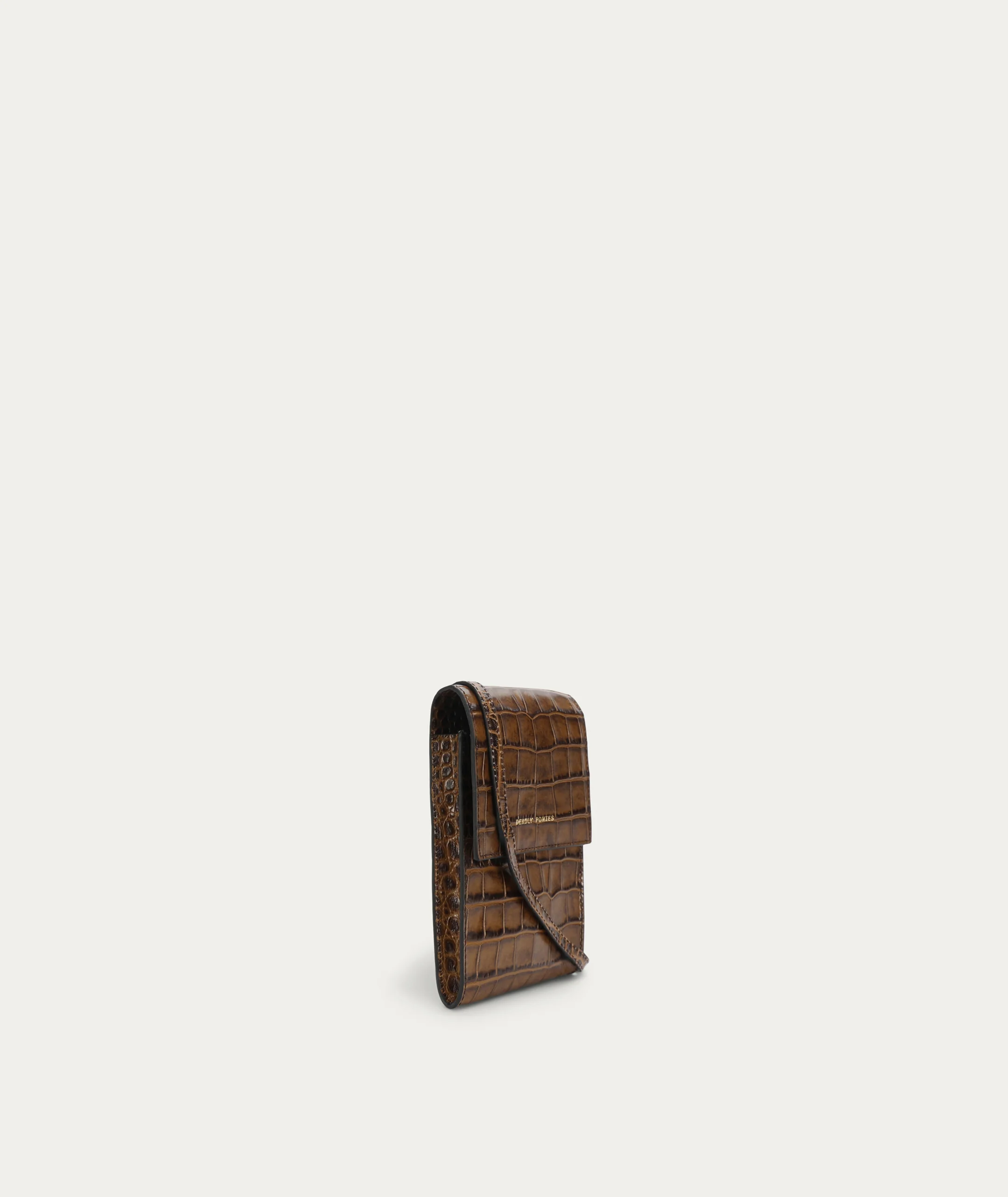 Poucheroo Leather Strap - Toffee Croc - Image 3