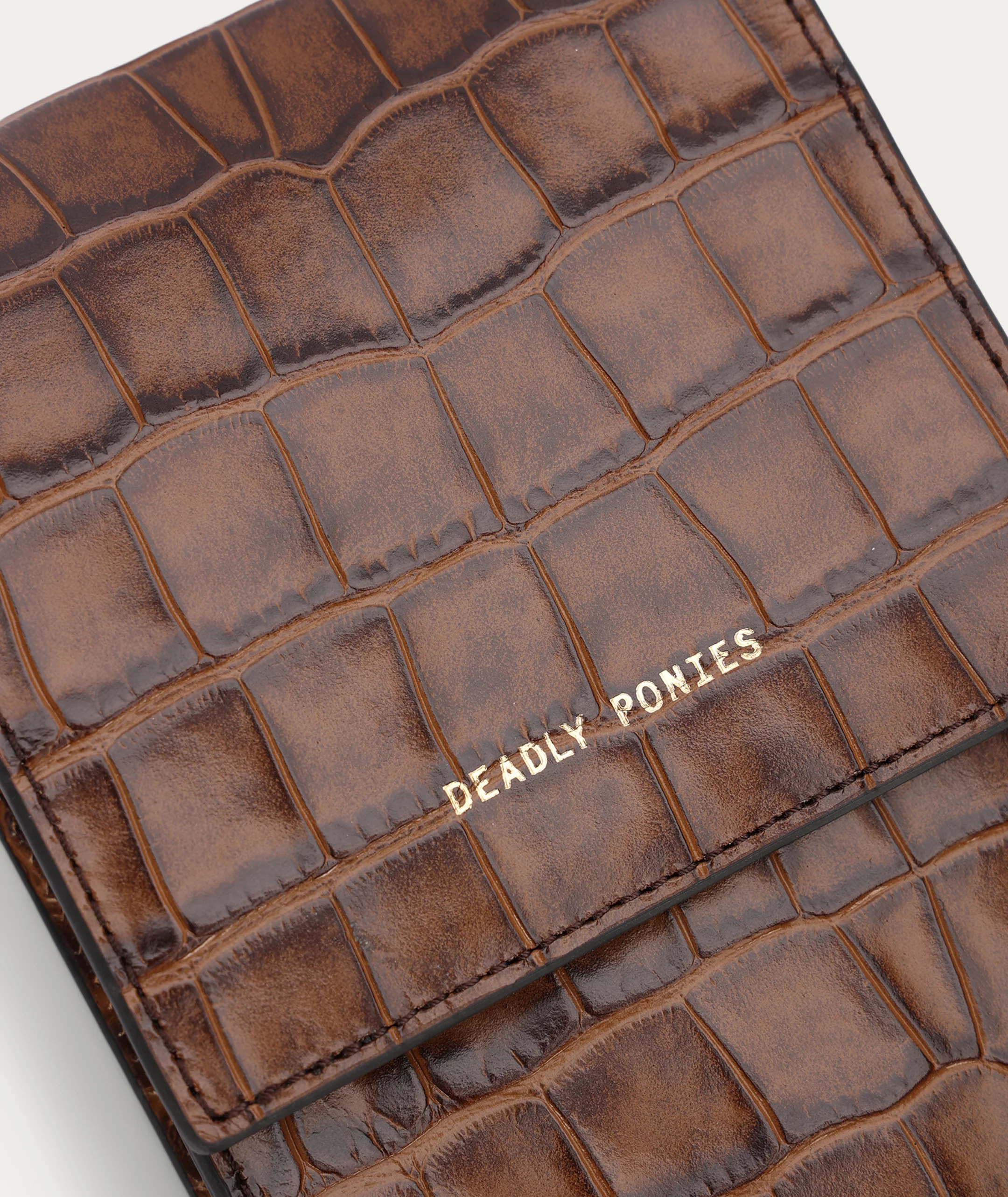 Poucheroo Leather Strap - Toffee Croc - Image 6